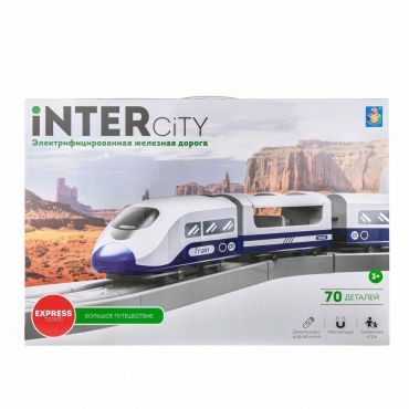 Т20835 1toy InterCity Express набор жел.дорога "Большое путешествие", 70 дет.